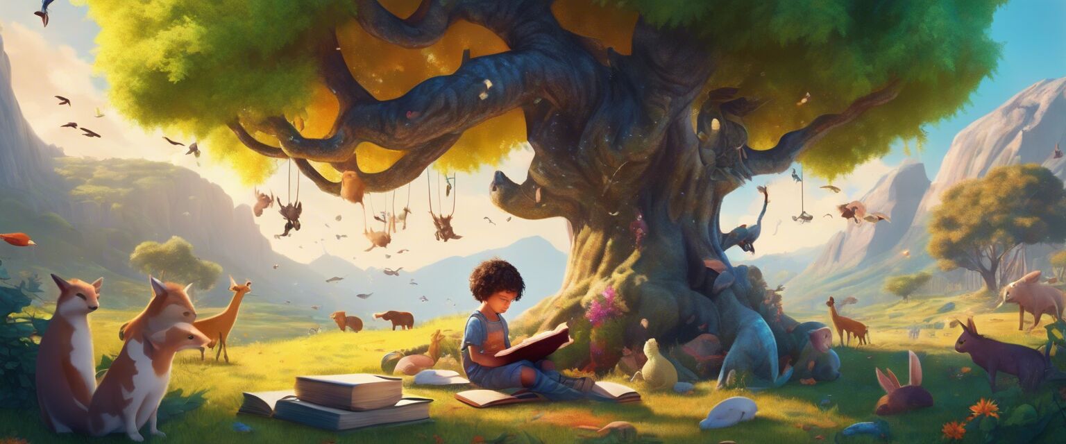 Barn och poesi illustration