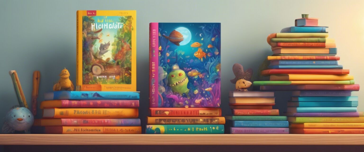 Colorful educational children's books
