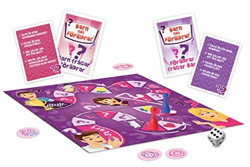 Brädspel med kort och tärning