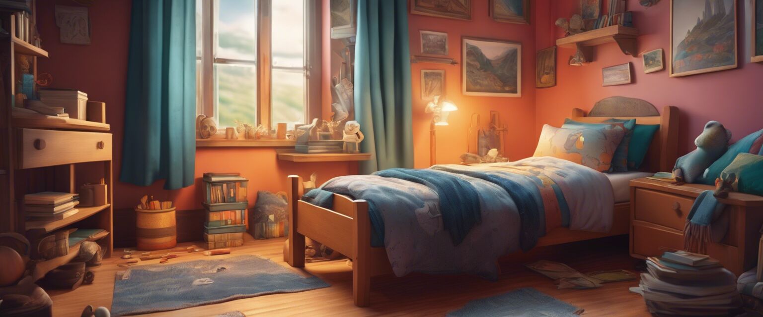 Öppen bilderbok för barn