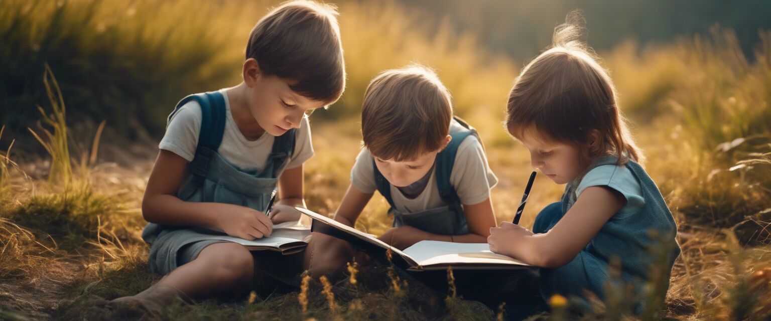 Children exploring nature outdoors